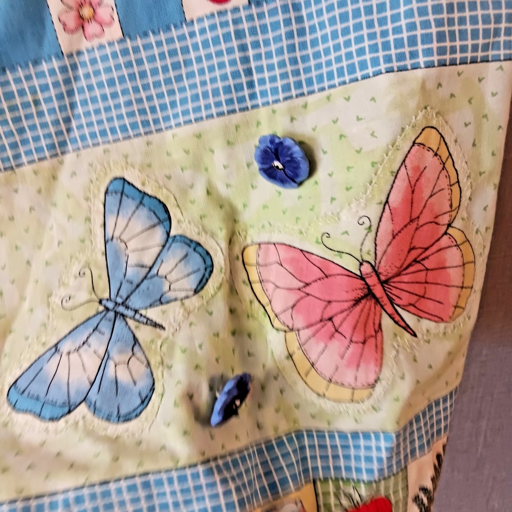 Womens Vintage 90s Easter‎ Spring Garden Theme Vest Size M Sunflower Ladybug - Picture 6 of 10